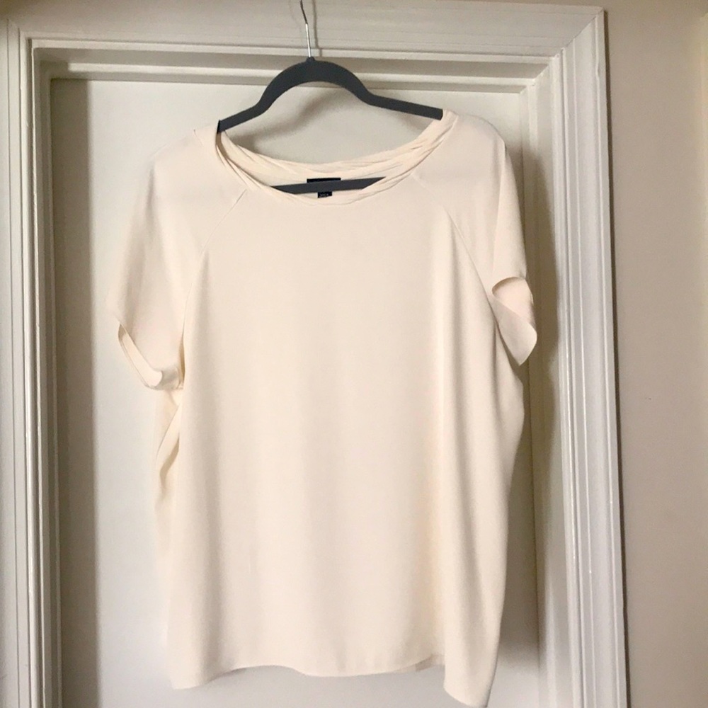 Ann Taylor polyester short sleeve blouse
